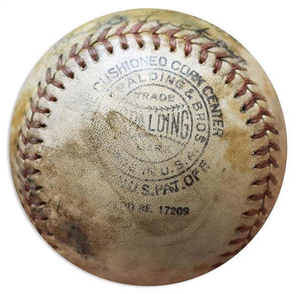 Ford Frick Single Signed Baseball on the Sweet Spot as National League President